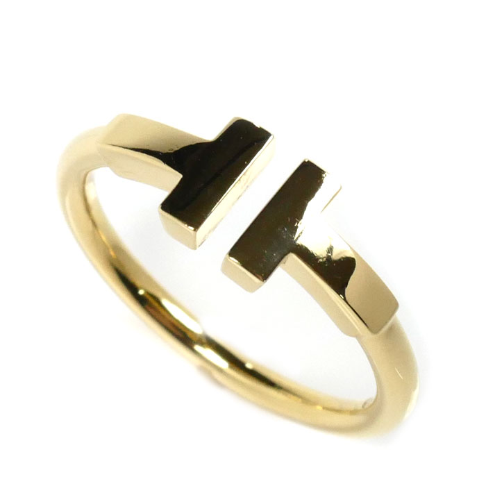 TIFFANY&Co. ティファニー K18YG イエローゴールド Tワイヤー リング・指輪 60147346 9号 3.1g レディース【中古】【美品】