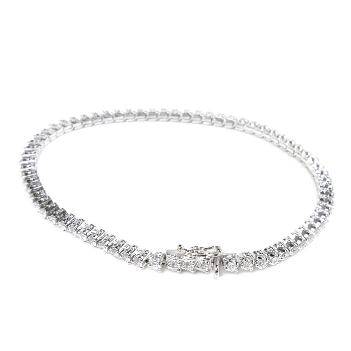 TASAKI タサキ Pt900プラチナ テニス ブレスレット ダイヤモンド1.80ct 14.4g 18.5cm レディース【中古】