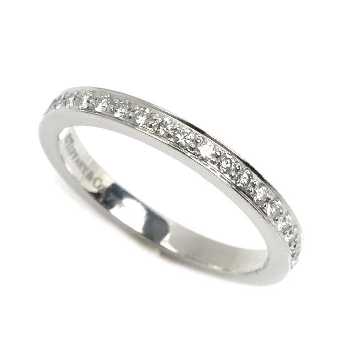 TIFFANY&Co. ティファニー Pt950プラチナ ノヴォ ハーフエタニティ リング・指輪 ダイヤモンド 11.5号 3.8g レディース【中古】