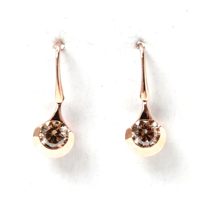 カシケイ Kashikey 柏圭 K18PG ピンクゴールド ドッツ ピアス ダイヤモンド0.60ct 1.4g レディース【中古】