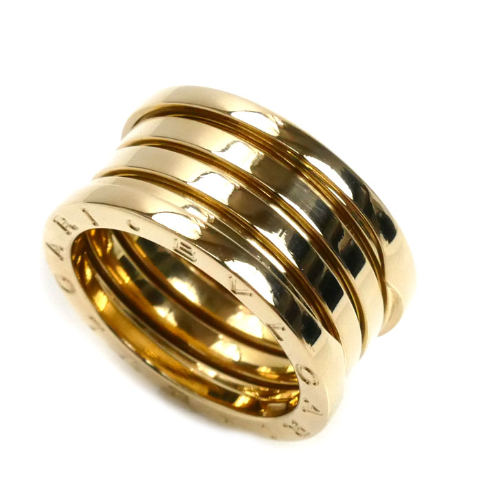 BVLGARI ブルガリ K18YG イエローゴールド B-ZERO1 ビーゼロワン 4バンド リング・指輪 323548 15.5号 56 12.3g ユニセックス【中古】