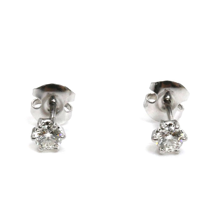 TASAKI タサキ Pt900プラチナ ダイヤ ピアス ダイヤモンド0.21ct/0.21ct 1.7g レディース【中古】