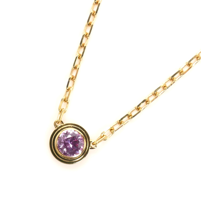 CARTIER カルティエ K18PG ピンクゴールド ダムール ピンクサファイア ネックレス B7218400 2.9g 41cm レディース【中古】【美品】