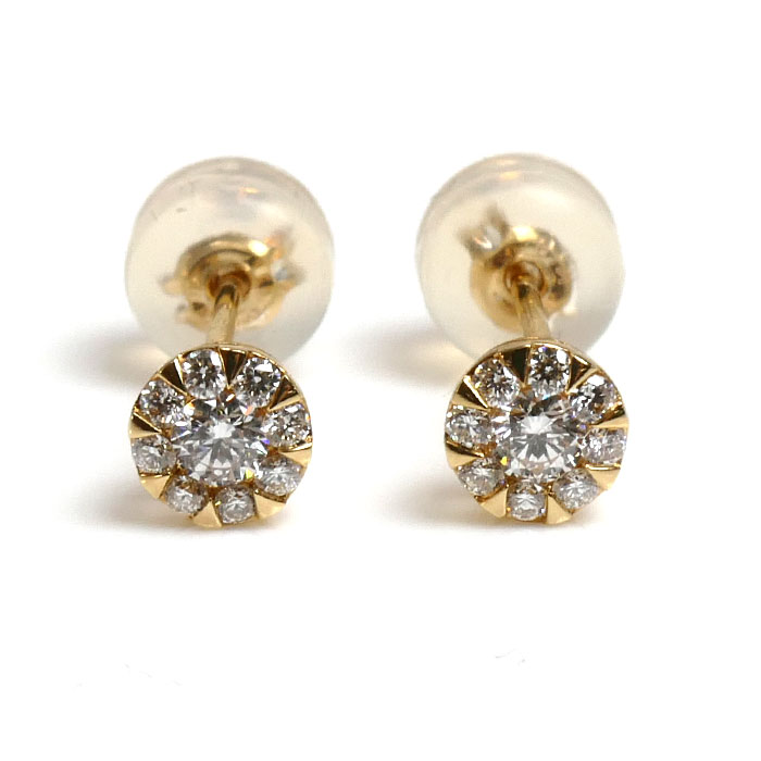 Vendome Aoyama ヴァンドーム青山 K18YG イエローゴールド グレース ピアス AGVA1392__DI ダイヤモンド0.10ct/0.10ct 0.6g レディース【中古】