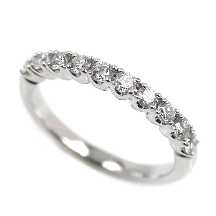 Ponte Vecchio ポンテヴェキオ K18WG ホワイトゴールド ハーフエタニティ リング・指輪 ダイヤモンド0.32ct 6号 2.3g レディース【中古】【美品】