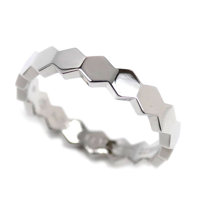 Chaumet ショーメ K18WG ホワイトゴールド ビーマイラブ ハニカム ダイヤ リング・指輪 083358-055 ダイヤモンド 15号 55 4.4g ユニセックス【中古】【美品】