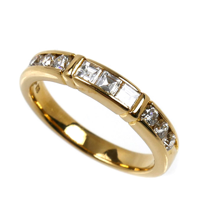 MIKIMOTO ミキモト K18YG イエローゴールド リング・指輪 ダイヤモンド0.47ct 12号 4.2g レディース【中古】