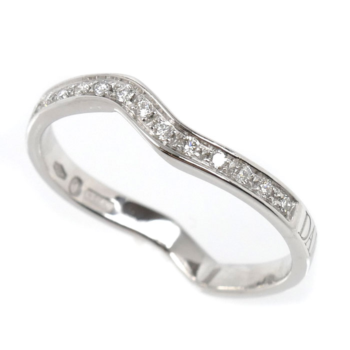 Damiani ダミアーニ K18WG ホワイトゴールド リング・指輪 ダイヤモンド 12号 1.9g レディース【中古】【美品】