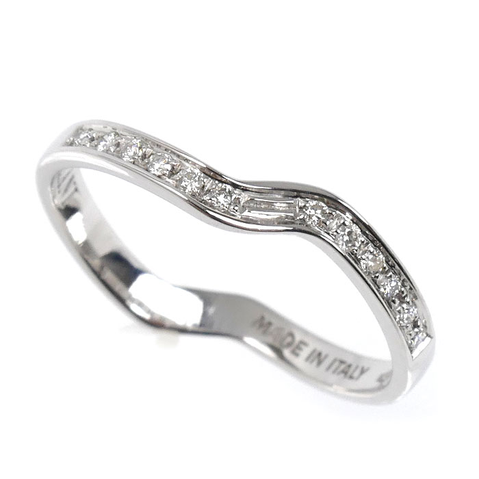 Damiani ダミアーニ K18WG ホワイトゴールド リング・指輪 ダイヤモンド 12号 1.7g レディース【中古】【美品】