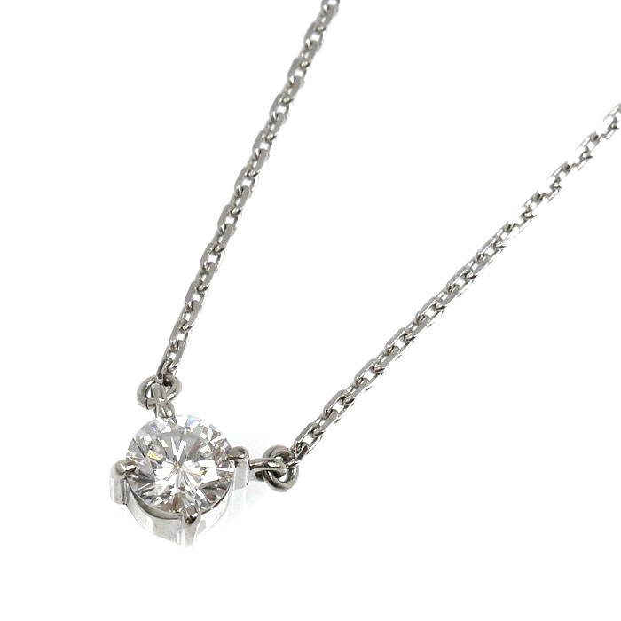 TASAKI タサキ Pt900プラチナ ネックレス ダイヤモンド0.59ct 4.2g 40.5cm 一粒ダイヤ レディース【中古】