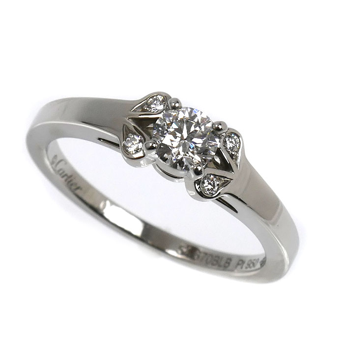 CARTIER カルティエ Pt950プラチナ バレリーナ ソリテール リング・指輪 N4197600 ダイヤモンド0.33ct 13.5号 54 5.4g 日本限定 レディース【中古】【美品】