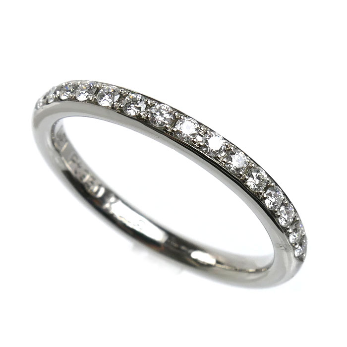 K.UNO ケイウノ Pt950プラチナ ハーフエタニティ リング・指輪 ダイヤモンド0.21ct 12号 3.9g レディース【中古】