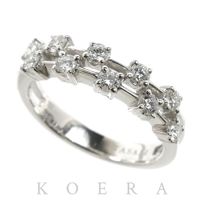 TASAKI タサキ K18WG ホワイトゴールド リング・指輪 ダイヤモンド0.40ct 12号 4.3g レディース【中古】【美品】