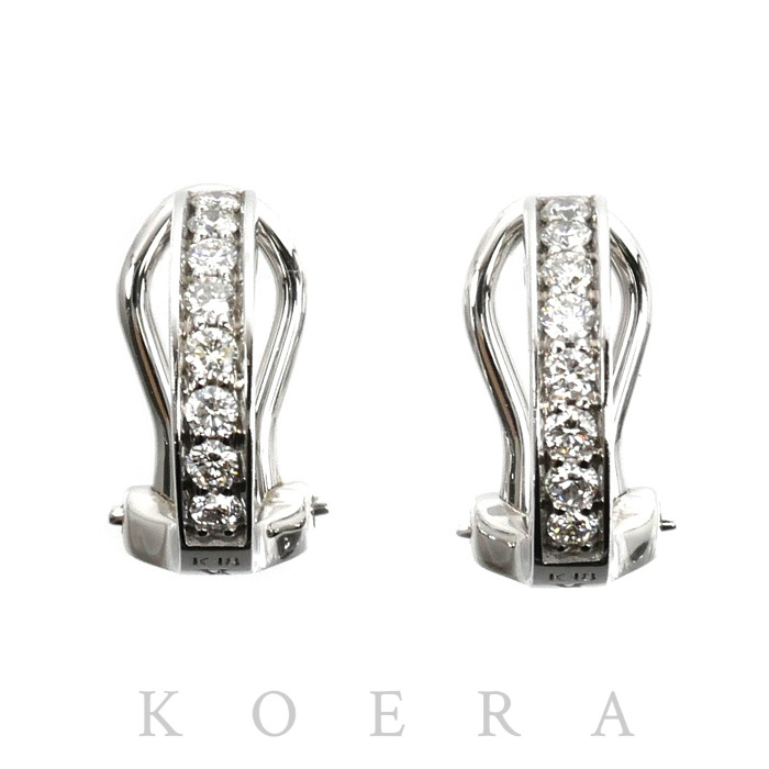 Vendome Aoyama ヴァンドーム青山 K18WG ホワイトゴールド イヤリング ダイヤモンド0.10ct/0.10ct 2.7g レディース【中古】