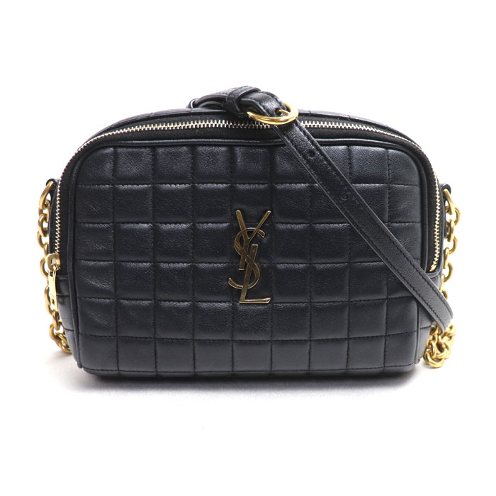 SAINT LAURENT サンローラン カサンドラ マトラッセ カレ ミニ カメラバッグ ショルダーバッグ ブラック 764809 レディース【中古】
