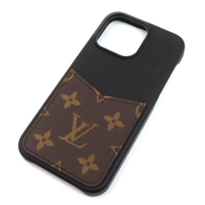 LOUIS VUITTON ルイ・ヴィトン IPHONE･バンパー 15 PRO MAX iPhoneケース ブラック ブラウン M82888  ユニセックス【中古】【美品】