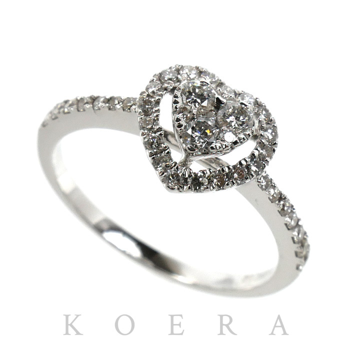 K18WG ホワイトゴールド リング・指輪 ダイヤモンド0.40ct 12号 2.0g レディース【中古】
