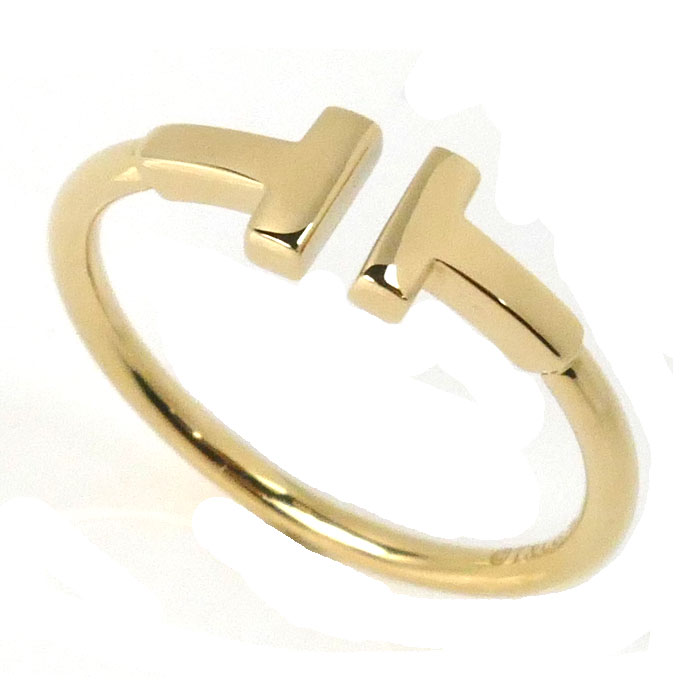 TIFFANY&Co. ティファニー K18YG イエローゴールド Tワイヤー リング・指輪 60147351 16号 2.9g ユニセックス【中古】【美品】