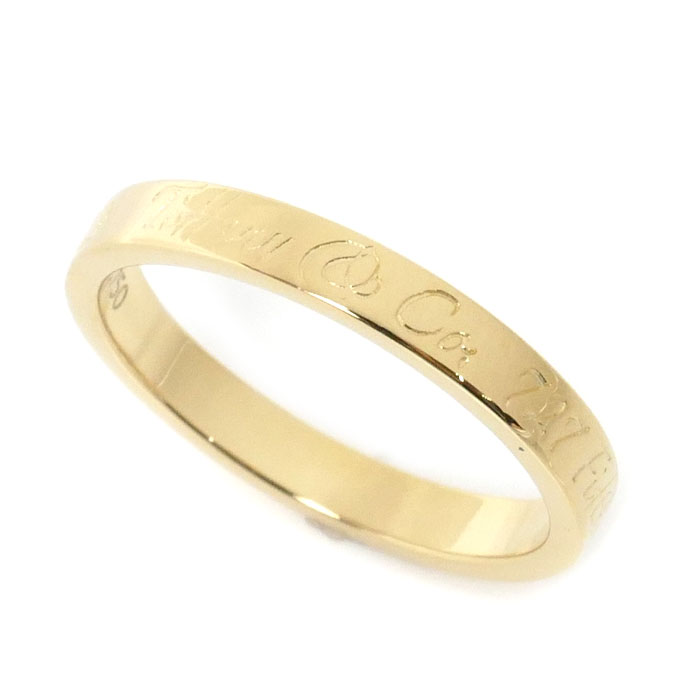 TIFFANY&Co. ティファニー K18YG イエローゴールド ノーツ ナロー リング・指輪 11号 3.1g レディース【中古】【美品】