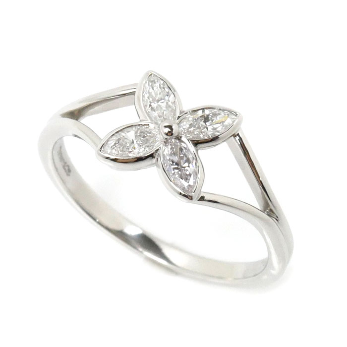TIFFANY&Co. ティファニー Pt950プラチナ ビクトリア ダイヤ リング・指輪 ダイヤモンド 9号 2.5g レディース【中古】【美品】