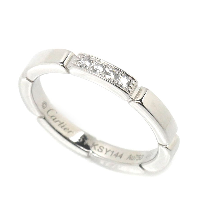 CARTIER カルティエ K18WG ホワイトゴールド マイヨンパンテール 4Pダイヤ リング・指輪 B4080451 ダイヤモンド 11号 51 3.9g レディース【中古】【美品】