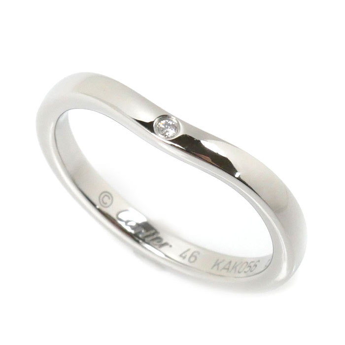 CARTIER カルティエ Pt950プラチナ バレリーナ 3Pダイヤ リング・指輪 B4092946 ダイヤモンド 6号 46 3.0g レディース【中古】【美品】