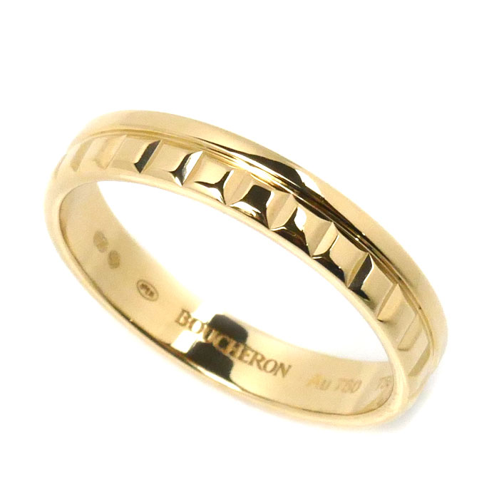 Boucheron ブシュロン K18YG イエローゴールド キャトルラディアント ハーフ リング・指輪 JAL00251 18.5号 59 4.5g ユニセックス【中古】