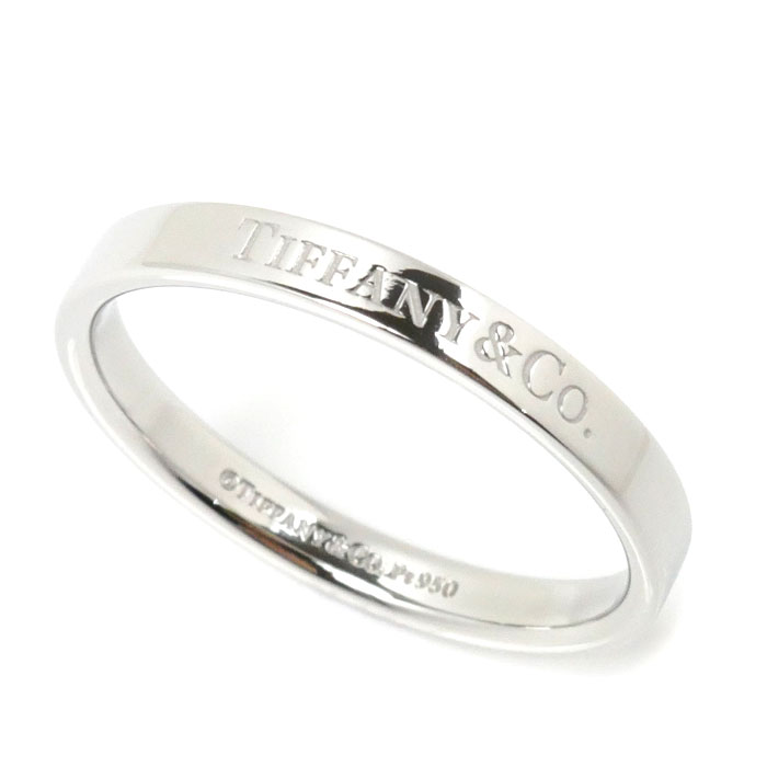 TIFFANY&Co. ティファニー Pt950プラチナ フラットバンド リング・指輪 23.5号 6.2g メンズ【中古】【美品】