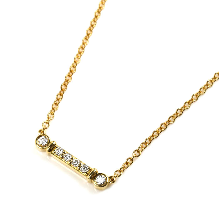 TIFFANY&Co. ティファニー K18YG イエローゴールド フルールドリスキーパー ネックレス 67281969 ダイヤモンド 1.8g 40cm レディース【中古】【美品】