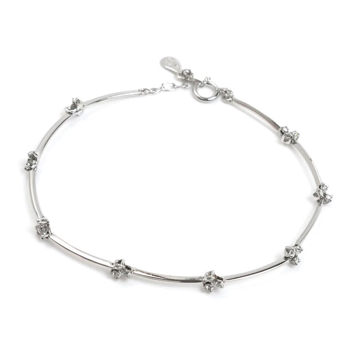 TASAKI タサキ K18WG ホワイトゴールド ダイヤ ブレスレット ダイヤモンド0.24ct 3.2g 16cm レディース【中古】【美品】