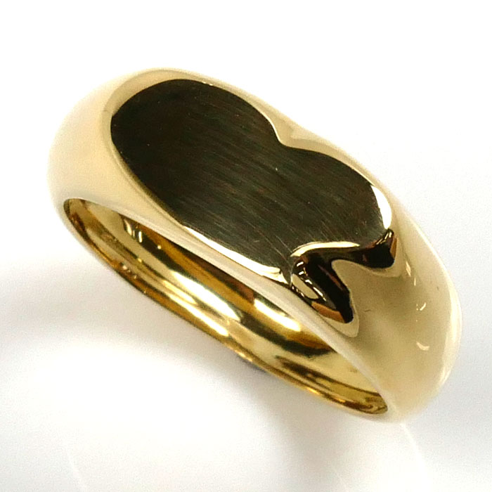 TIFFANY&Co. ティファニー K18YG イエローゴールド フルハート リング・指輪 6.5号 3.9g レディース【中古】