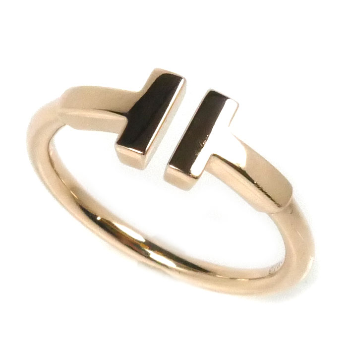TIFFANY&Co. ティファニー K18PG ピンクゴールド Tワイヤー リング・指輪 60147390 8号 2.9g レディース【中古】【美品】