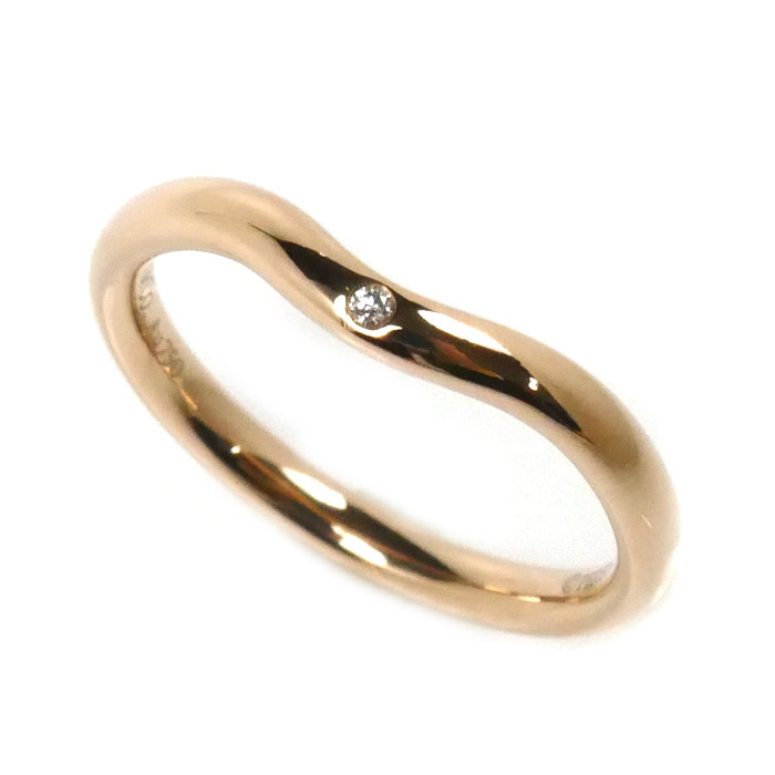 TIFFANY&Co. ティファニー K18PG ピンクゴールド エルサ・ペレッティ リング・指輪 60016783 ダイヤモンド 10号 2.7g レディース【中古】【美品】