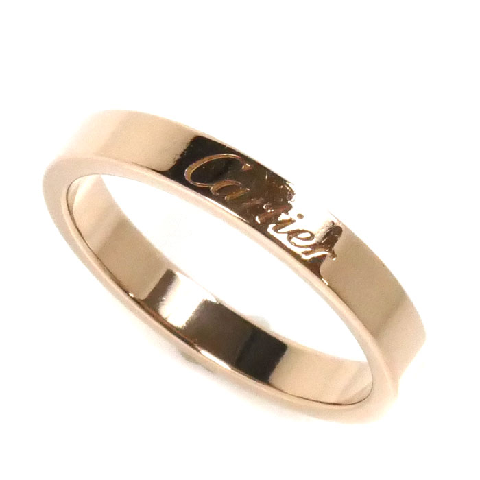 CARTIER カルティエ K18PG ピンクゴールド エングレーブド リング・指輪 B4087253 13号 53 3.8g レディース【中古】