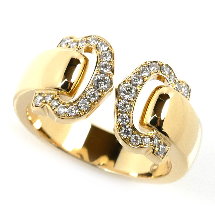 CARTIER カルティエ K18YG イエローゴールド 2C ブークルセ リング・指輪 B4070951 ダイヤモンド 11号 51 9.2g レディース【中古】【美品】
