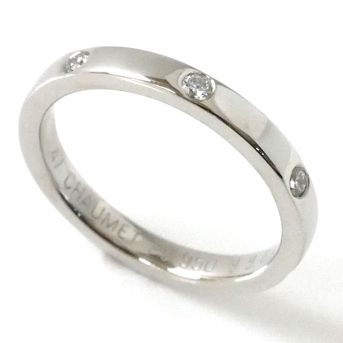 Chaumet ショーメ Pt950プラチナ エターナル リボンマリッジ 7PD リング・指輪 ダイヤモンド 7号 47 3.5g レディース【中古】【美品】
