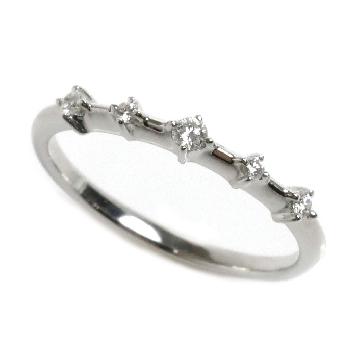 TASAKI タサキ K18WG ホワイトゴールド リング・指輪 ダイヤモンド0.06ct 11号 1.6g レディース【中古】【美品】