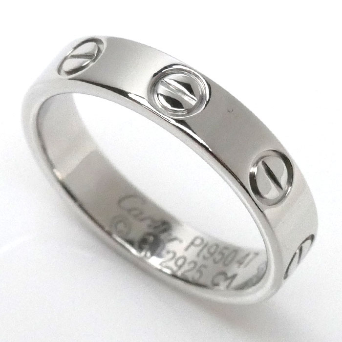 CARTIER カルティエ Pt950プラチナ ミニラブ リング・指輪 B4056347 7号 47 4.6g レディース【中古】【美品】