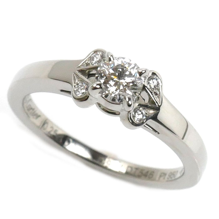 CARTIER カルティエ Pt950プラチナ バレリーナ ソリテール リング・指輪 N4197549 ダイヤモンド0.25ct 8.5号 49 4.5g レディース【中古】