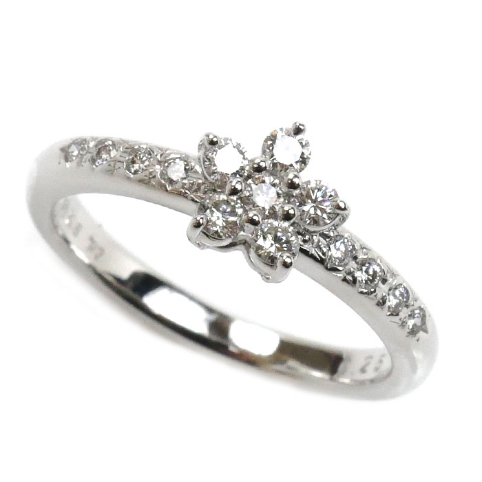 TASAKI タサキ K18WG ホワイトゴールド リング・指輪 ダイヤモンド0.25ct 12号 2.9g レディース【中古】【美品】
