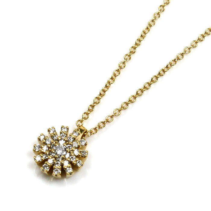 Damiani ダミアーニ K18YG イエローゴールド マルゲリータ ペンダントネックレス 20088230 ダイヤモンド 3.2g 50cm【中古】