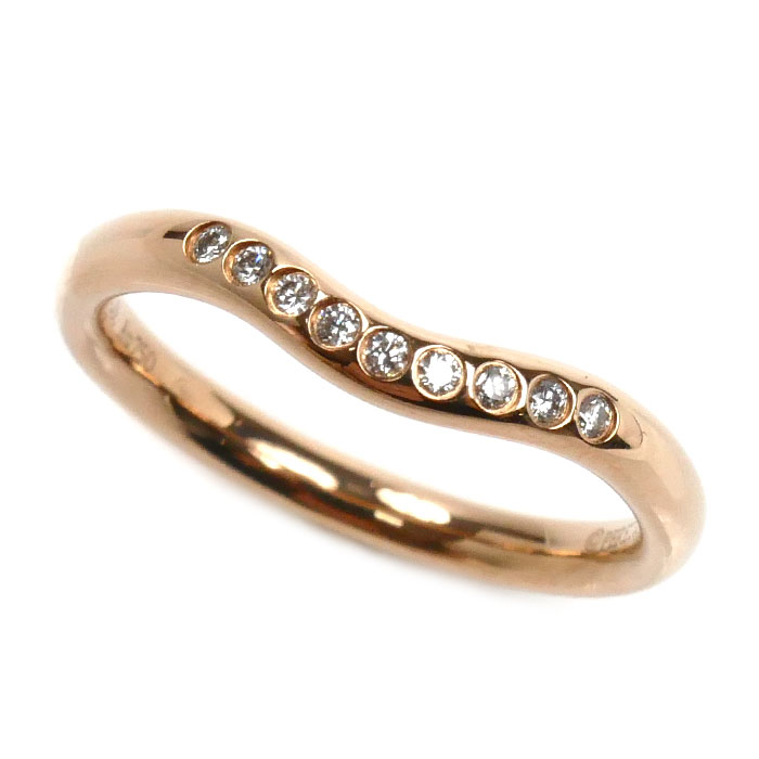 TIFFANY&Co. ティファニー K18PG ピンクゴールド ウェディングバンド リング・指輪 60016591 ダイヤモンド 9号 2.6g レディース【中古】