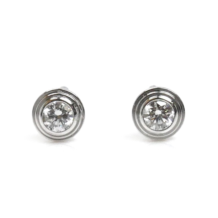 CARTIER カルティエ K18WG ホワイトゴールド ダムール ピアス B8301213 XS 1.2g レディース【中古】
