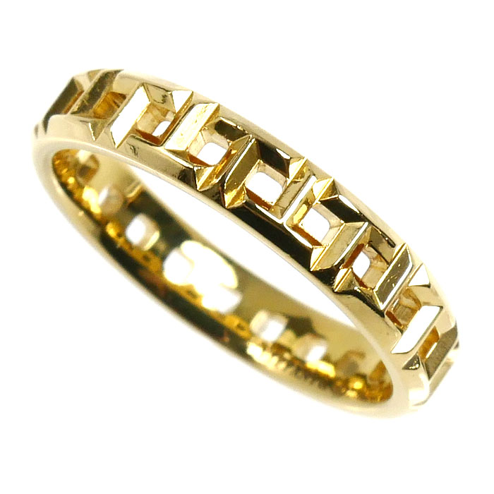 TIFFANY&Co. ティファニー K18YG イエローゴールド Tトゥルー ナロー リング・指輪 62507780 8号 2.8g レディース【中古】