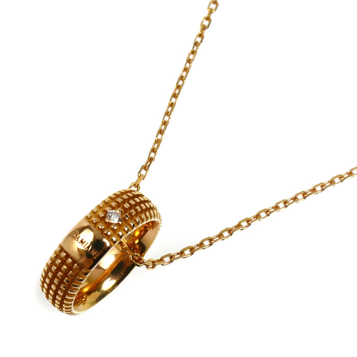 Damiani ダミアーニメトロポリタン ドリーム 1PD K18PG ピンクゴールド ネックレス ダイヤモンド 7.0g 42/50cm レディース【中古】
