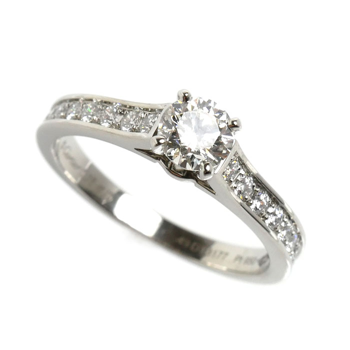 CARTIER カルティエ Pt950プラチナ ソリテール リング・指輪 ダイヤモンド0.35ct 9号 49 3.4g レディース【中古】【美品】