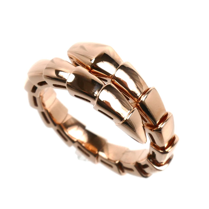 BVLGARI ブルガリ K18PG ピンクゴールド セルペンティ ヴァイパー リング・指輪 8号 6.3g レディース【中古】【美品】
