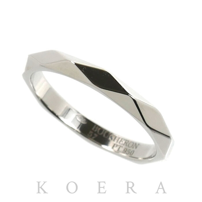 Boucheron ブシュロン Pt950プラチナ ファセット ミディアム リング・指輪 JAL00014 16.5号 57 4.6g ユニセックス【中古】【美品】