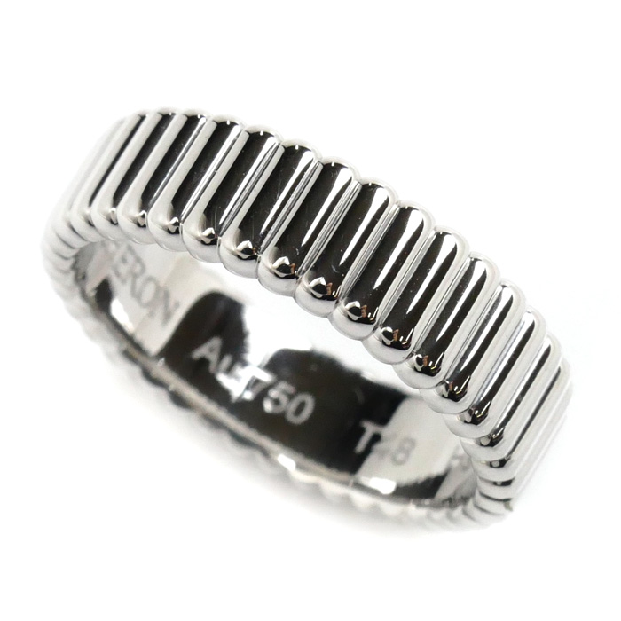 Boucheron ブシュロン K18WG ホワイトゴールド キャトル グログラン ミディアム リング・指輪 8号 48 5.9g レディース【中古】【美品】