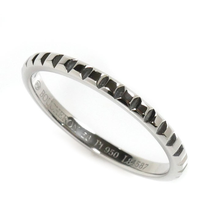 Boucheron ブシュロン Pt950プラチナ クルドパリ スモール リング・指輪 JAL01160 15.5号 56 3.1g レディース【中古】【美品】